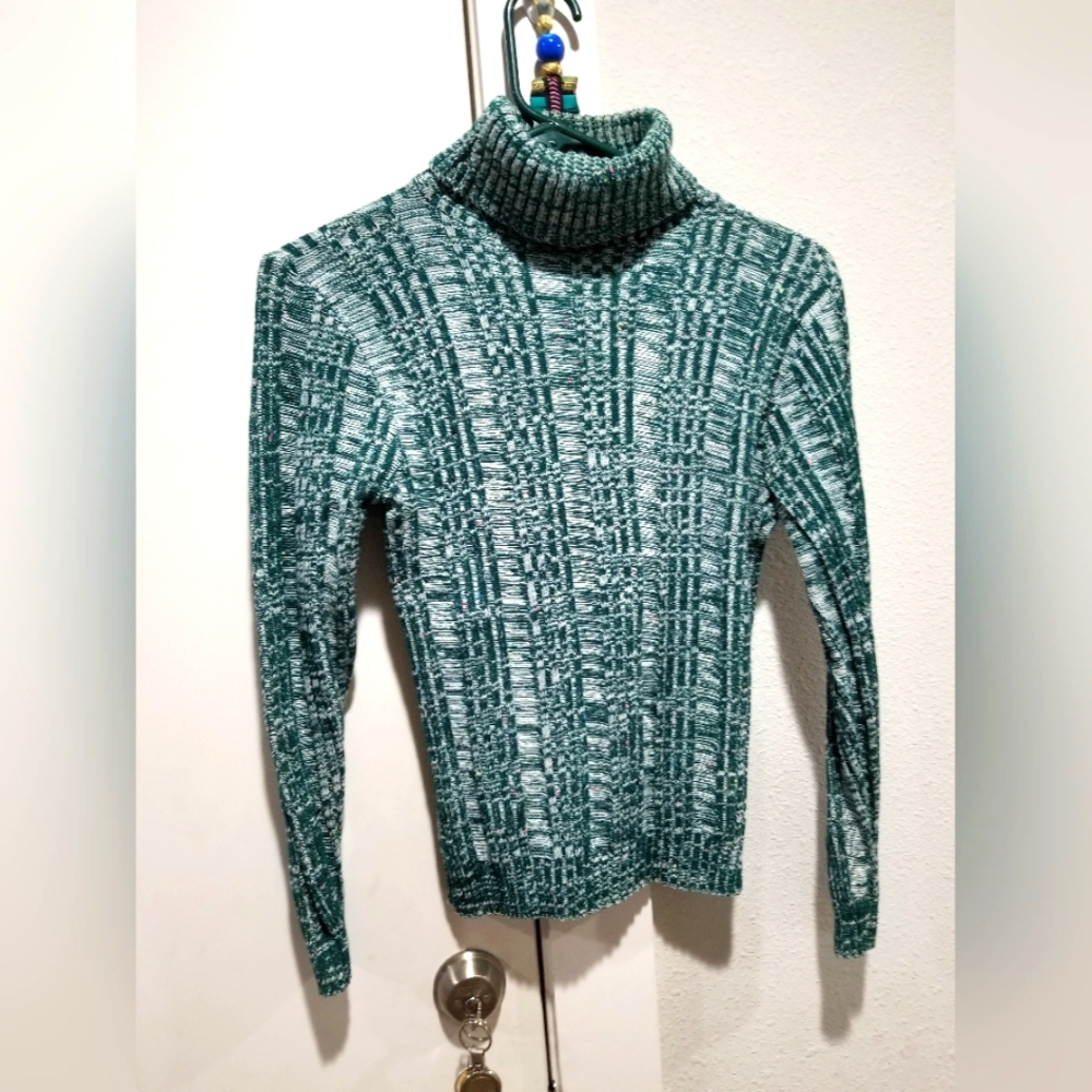 Vintage space dye knit turtleneck M